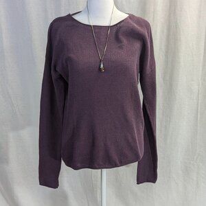 NWT Mittoshop Size (Oversized) Small Plum Colored Waffle Patterned Shirt